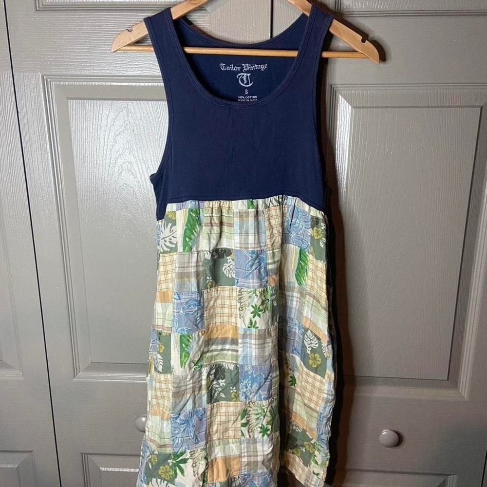 y2k‎ plaid maxi dress size S plaid preppy fairy cottagecore patchwork dress